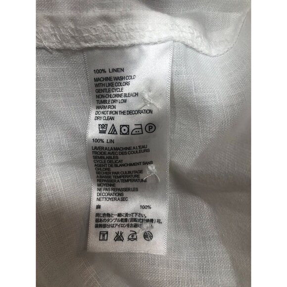 Tommy Bahama Relax Long Sleeve White Linen Shirt Button Front Men's 2XB XXL 2X - Picture 10 of 11